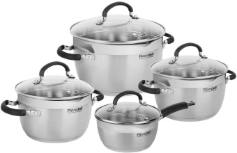 Набор посуды 8 предм. (кастрюли с/кр 18/20/24 см, ковш с/кр 16 см) Prime Rondell RDS-1291 от магазина РЭССИ