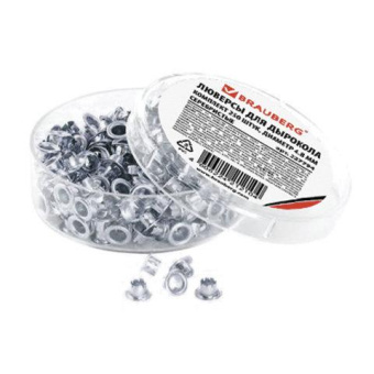 Люверсы BRAUBERG КОМПЛЕКТ 250 шт. 4.8х4.6 мм серебристые 227794 от магазина РЭССИ