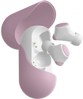 Гарнитура вкладыши Geozon Wave розовый/белый беспроводные bluetooth в ушной раковине (G-S08PNK) от магазина РЭССИ