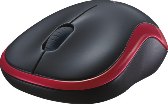 Мышь Logitech M185 красный/черный оптическая (1000dpi) беспроводная USB1.1 для ноутбука (2but) от магазина РЭССИ