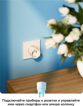 Умная розетка Sber SBDV-00123 EUBT Wi-Fi белый от магазина РЭССИ