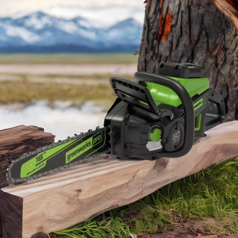 Цепная пила Greenworks GD60CS25 аккум. 2500Вт дл.шины:16" (40cm) (2008907) от магазина РЭССИ