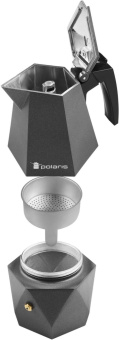 Кофеварка Polaris Kontur-4C алюминий серый (015182) от магазина РЭССИ