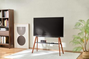 Подставка для телевизора Cactus CS-ST3647BKWN черный/орех 49"-75" макс.40кг напольный от магазина РЭССИ