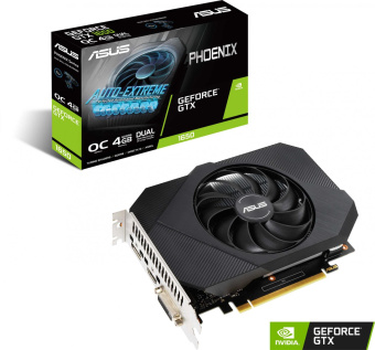 Видеокарта Asus PCI-E PH-GTX1650-O4GD6-P NVIDIA GeForce GTX 1650 4Gb 128bit GDDR6 1410/12000 DVIx1 HDMIx1 DPx1 HDCP Ret от магазина РЭССИ