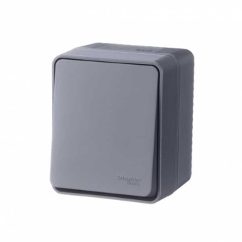 AtlasDesign Profi54 выключатель одноклавишный IP54 10 АХ, АНТРАЦИТ, Россия от магазина РЭССИ