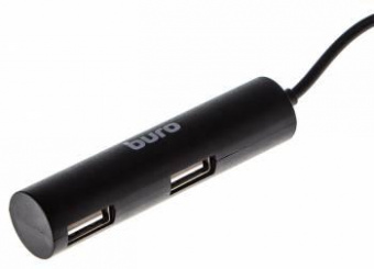 Разветвитель USB 2.0 Buro BU-HUB4-0.5R-U2.0 4порт. черный от магазина РЭССИ