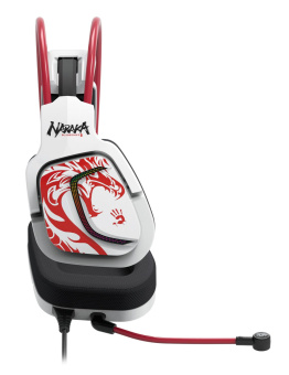 Наушники с микрофоном A4Tech Bloody G575 Naraka белый/красный 2м мониторные USB оголовье (G575 NARAKA) от магазина РЭССИ