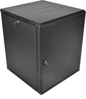 Шкаф коммутационный ЦМО ШРН-Эконом (ШРН-Э-18.650.1-9005) настенный 18U 600x650мм пер.дв.стал.лист 85кг черный 600мм 31кг 180град. 930мм IP20 металл от магазина РЭССИ