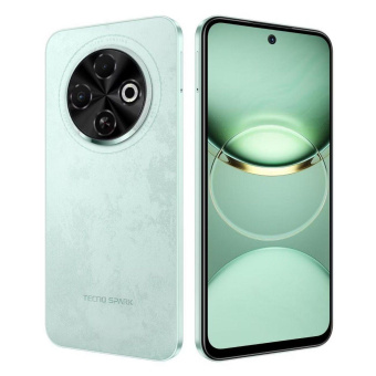 Смартфон Tecno Spark 30C 128Gb 6Gb зеленый моноблок 3G 4G 2Sim 6.67" 720x1600 Android 14 48Mpix 802.11 a/b/g/n/ac NFC GPS GSM900/1800 TouchSc Protect VidConf FM microSD max1024Gb от магазина РЭССИ