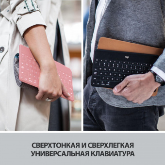 Клавиатура Logitech Keys-To-Go розовый USB беспроводная BT slim Multimedia от магазина РЭССИ