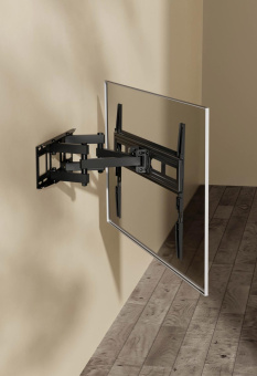 Кронштейн для телевизора SunWind 7FS черный 37"-80" макс.40кг настенный поворотно-выдвижной и наклонный от магазина РЭССИ