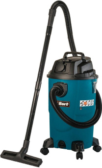 Строительный пылесос Bort BSS-1430-P 1400Вт (уборка: сухая/влажная) синий от магазина РЭССИ