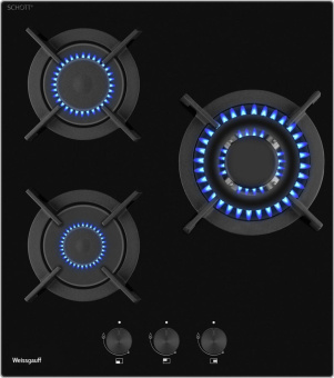 Газовая варочная поверхность Weissgauff HGG 451 BGV Nano черный от магазина РЭССИ