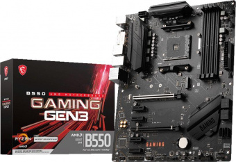 Материнская плата MSI B550 GAMING GEN3 Soc-AM4 AMD B550 4xDDR4 ATX AC`97 8ch(7.1) GbLAN RAID+DVI+HDMI от магазина РЭССИ