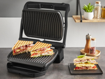 Электрогриль Tefal Optigrill+ GC717810 2000Вт черный/серый от магазина РЭССИ