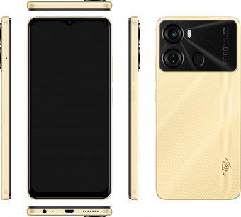 Смартфон Itel P40 128Gb 4Gb золотистый моноблок 3G 4G 2Sim 6.6" 720x1612 Android 12 Go 13Mpix 802.11 b/g/n NFC GPS GSM900/1800 GSM1900 microSD max128Gb от магазина РЭССИ