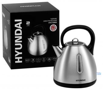 Чайник электрический Hyundai HYK-S3602 1.7л. 2000Вт серебристый/черный (корпус: нержавеющая сталь) от магазина РЭССИ