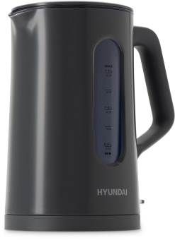 Чайник электрический Hyundai HYK-G4508 1.5л. 1700Вт серый/прозрачный корпус: стекло от магазина РЭССИ