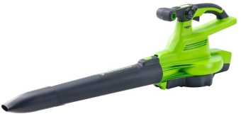 Воздуходувка-измельчитель Greenworks 2406907UG пит.:от аккум. зеленый от магазина РЭССИ