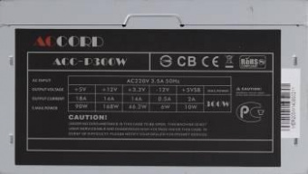 Блок питания Accord ATX 300W ACC-P300W (24+4pin) 80mm fan 3xSATA от магазина РЭССИ