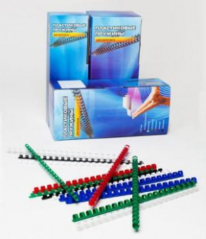 Пружины для переплета пластиковые Office Kit d=45мм 341-410лист A4 белый (50шт) BP2121 от магазина РЭССИ