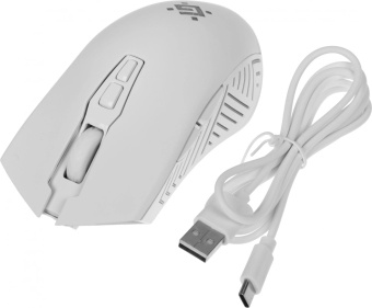 Мышь Defender Pandora GM-502 белый оптическая 3200dpi silent беспров. USB 6but (52502) от магазина РЭССИ