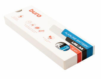 Батарея Buro Alkaline LR6 AA (10шт) коробка от магазина РЭССИ