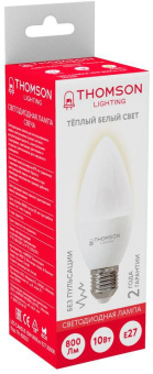 Лампа светодиодная Thomson TH-B2023 10Вт цок.:E27 свеча 220B 3000K св.свеч.бел.теп. Candle (упак.:1шт) от магазина РЭССИ