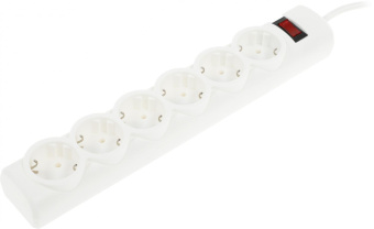 Сетевой фильтр Defender DFS 151 1.8м (6 розеток) белый (коробка) от магазина РЭССИ