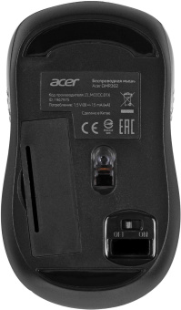 Мышь Acer OMR302 черный оптическая (1200dpi) беспроводная USB (3but) от магазина РЭССИ