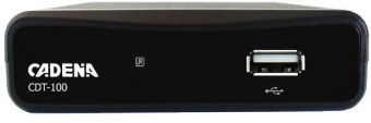 Ресивер DVB-T2 Cadena CDT-100 (TC) черный от магазина РЭССИ