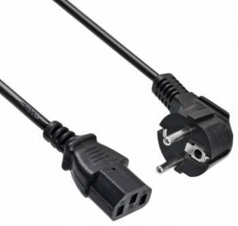 Кабель Buro AN23-1000 IEC C13 Евровилка угловой 1.8м черный от магазина РЭССИ