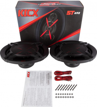 Колонки автомобильные Kicx ST 693 200Вт 92дБ 4Ом 16x24см (6x9дюйм) (ком.:2кол.) коаксиальные трехполосные от магазина РЭССИ