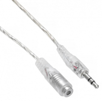Кабель-удлинитель аудио Buro Jack 3.5 (m)/Jack 3.5 (f) 0.5м. прозрачный (CAB025-0.5M) от магазина РЭССИ