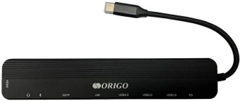 Разветвитель USB-C Origo OU3350SNPD 3порт. черный (OU3350SNPD/A1A) от магазина РЭССИ