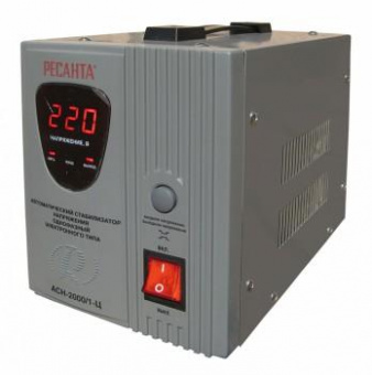 Стабилизатор напряжения Ресанта АСН-2000/1-Ц однофазный серый (63/6/4) от магазина РЭССИ