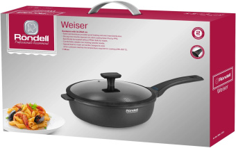 Сотейник Rondell Weiser RDA-1553 d=28см (с крышкой) черный от магазина РЭССИ