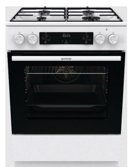 Плита Комбинированная Gorenje GKS6C70WJ белый (без крышки) реш.сталь от магазина РЭССИ