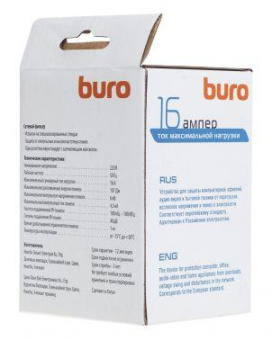 Сетевой фильтр Buro 100SH-W (1 розетка) белый (коробка) от магазина РЭССИ