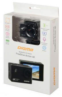 Видеорегистратор Digma FreeDrive Action 4K черный 8Mpix 2160x3840 2160p 140гр. от магазина РЭССИ