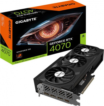 Видеокарта Gigabyte PCI-E 4.0 GV-N4070WF3-12GD NVIDIA GeForce RTX 4070 12288Mb 192 GDDR6X 2475/21000 HDMIx1 DPx3 HDCP Ret от магазина РЭССИ