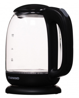 Чайник электрический Starwind SKG1210 1.7л. 2200Вт черный (корпус: стекло) от магазина РЭССИ
