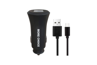 Автомобильное зарядное устройство More Choice 2USB 2.4A для micro USB AC23m Black от магазина РЭССИ