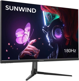 Монитор SunWind 24.5" SM-25FI401 черный IPS LED 3ms 16:9 HDMI матовая 250cd 178гр/178гр 1920x1080 180Hz G-Sync FreeSync DP FHD 3.3кг от магазина РЭССИ