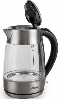 Чайник электрический Gorenje K17GE 1.7л. 2150Вт черный (корпус: стекло) от магазина РЭССИ