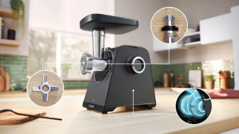 Мясорубка Bosch MFWS440B 1900Вт черный от магазина РЭССИ