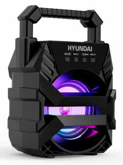 Колонка порт. Hyundai H-PS1000 черный 9W 1.0 BT/USB 10м 500mAh от магазина РЭССИ