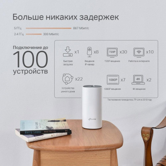 Бесшовный Mesh роутер TP-Link DECO P9(3-PACK) AC1200 10/100/1000BASE-TX белый (упак.:3шт) от магазина РЭССИ