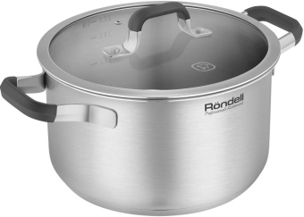 Кастрюля Rondell Stolz RDS-1752 2.3л. d=18см (с крышкой) стальной от магазина РЭССИ